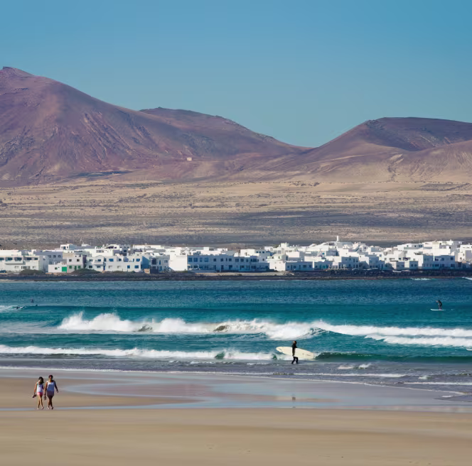 Fotografía de la playa de Famara
